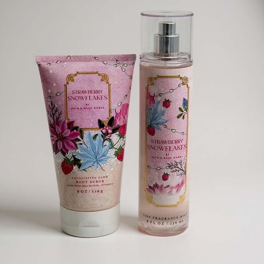 Bath & Body Works Strawberry Snowflakes Body Care Gift Set NWT